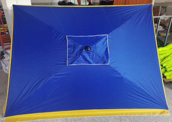 Пляжна парасолька прапор України, торгова, садова Umbrella 3х3 м прямокутна, фото 1