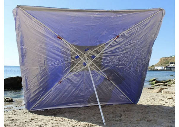 Пляжна парасолька прапор України, торгова, садова Umbrella 3х3 м прямокутна, фото 3