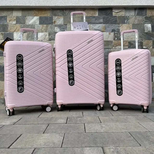 Дорожный чемодан Wings DQ181-05 из полипропилена на 4 колесах