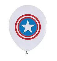 Воздушные шарики с рисунком Супергерой 2 белый 30 см