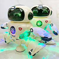 Детский Музыкальный танцующий робот на батарейках с звуком и светом Детская игрушка танцующий робот