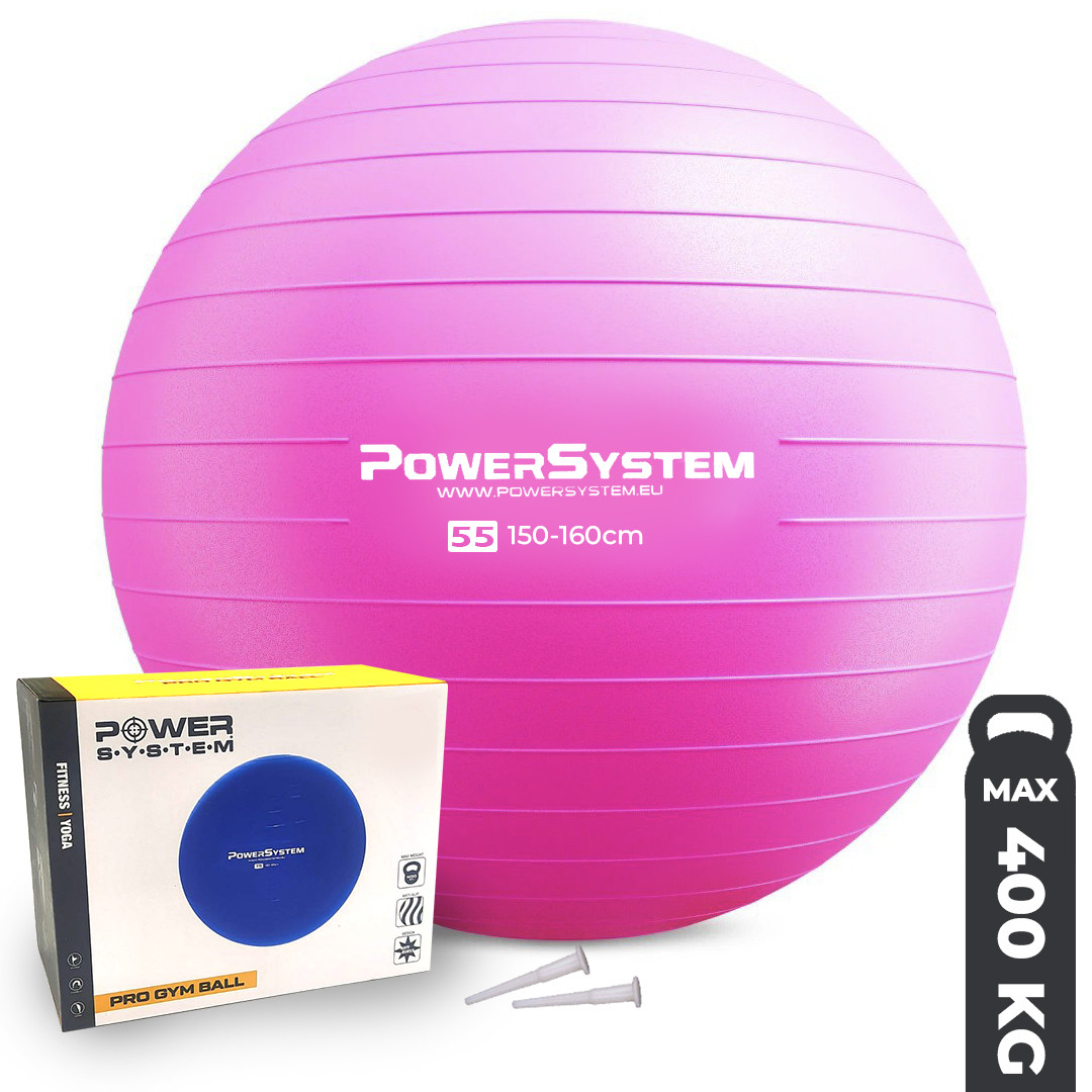 М'яч для фітнесу та гімнастики Power System PS-4011 55 cm Pink