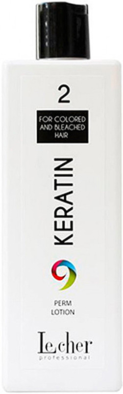 Засіб для перманенту № 2 для пофарбованого й освітленого волосся Keratin Perm 500 мл Le Cher