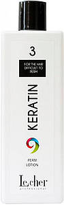 Засіб для перманента No3 для жорсткого волосся Keratin Perm Le Cher, 500 мл