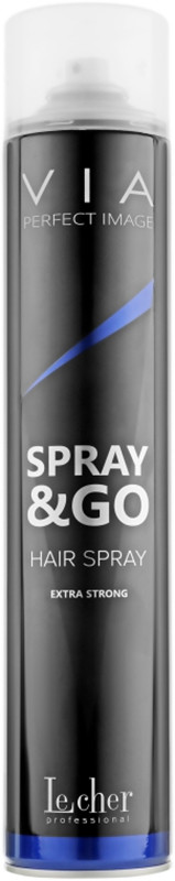 Лак для волосся екстра сильної фіксації VIA Spray&Go Le Cher, 750 мл