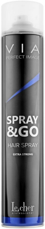 Лак для волосся екстра сильної фіксації VIA Spray&Go 750 мл Le Cher