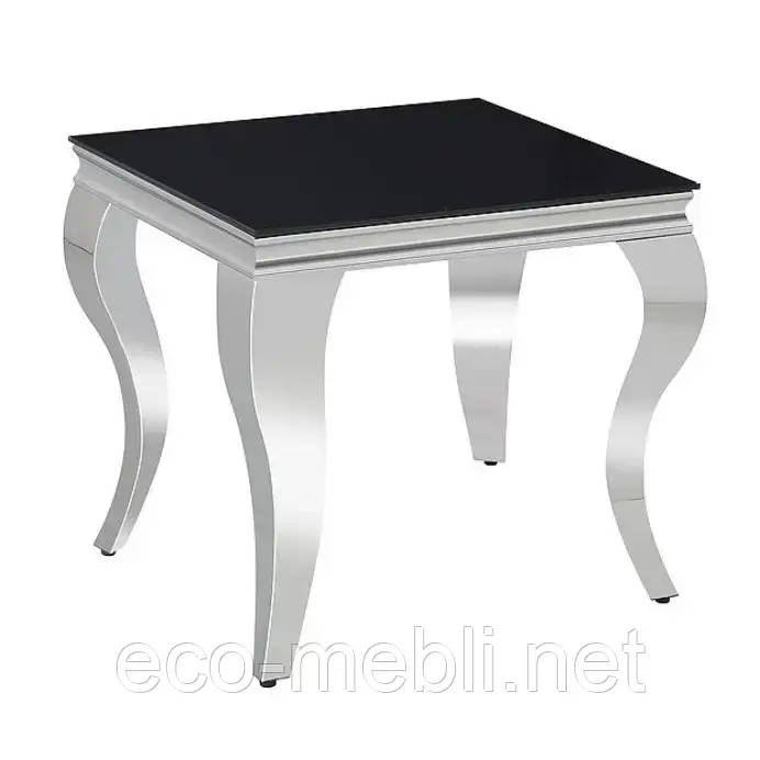 Стіл журнальний Prince 55*55 чорний/хром Signal, фото 1