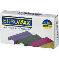 Скобы для степлера №10 Buromax, цветные BM.4421