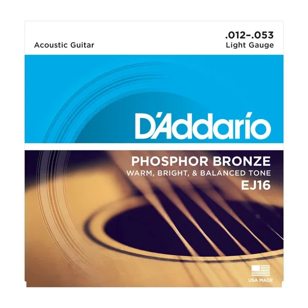 D'addario EJ16 Phosphor Bronze для акустичної гітари (.012), фото 1