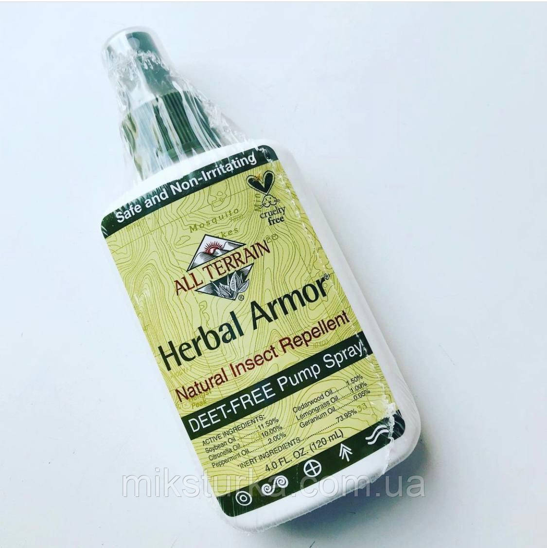 Натуральний спрей від комарів і комах для дітей від 6 міс Iherb All Terrain 120 мл