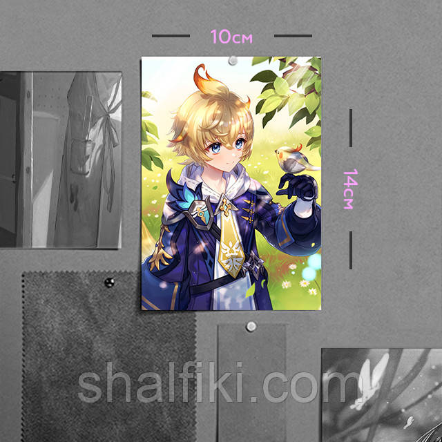 "Міка (Геншин / Genshin)" плакат (постер) розміром А6 (10х14см), фото 1