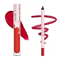 Velvet Lip Kit " Red Velvet " набор Бархатная помада для губ с карандашом от Кайли Косметикс, KYLIE