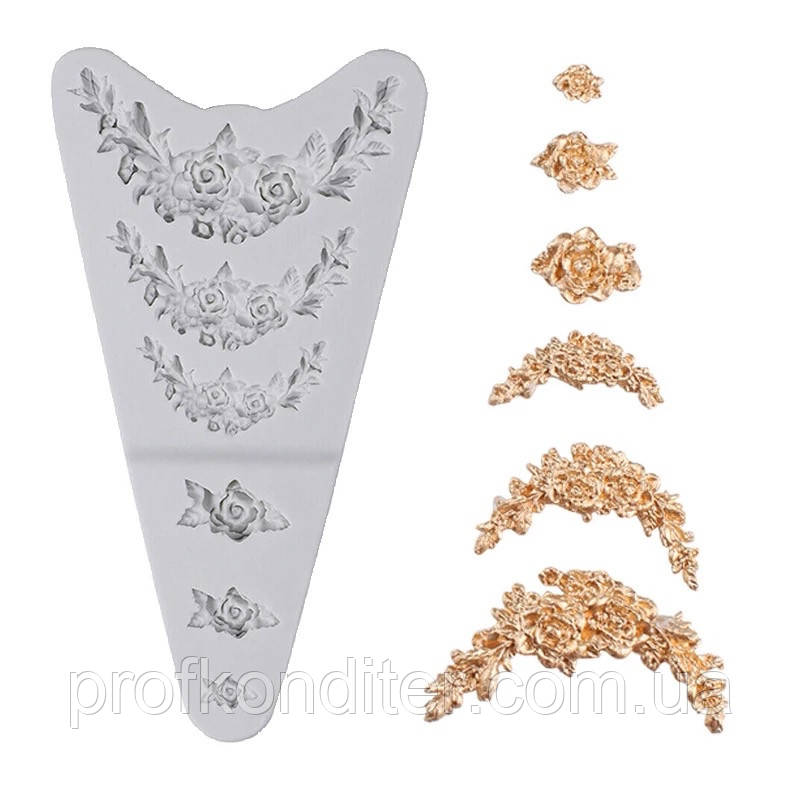 Силіконовий молд "Квіткові Гірлянди", фото 1