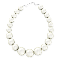 Ожерелье из крупного белого жемчуга Вечная классика жемчуга, 46 см