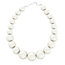 Намисто з великого білого перлів Вічна класика перлів, 46 см