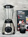 Блендер для дому з імпульсним режимом Zepline ZP004, блендер стаціонарний 850 Вт Сірий, фото 9