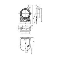 Ліхтар габаритний Fristom FT-060 P C+K LED правий червоний зі світловідбивачем кронштейном і проводом, фото 3