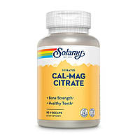 Кальций И Магний, Cal-Mag Citrate, High Potency, Solaray, 90 Капсул