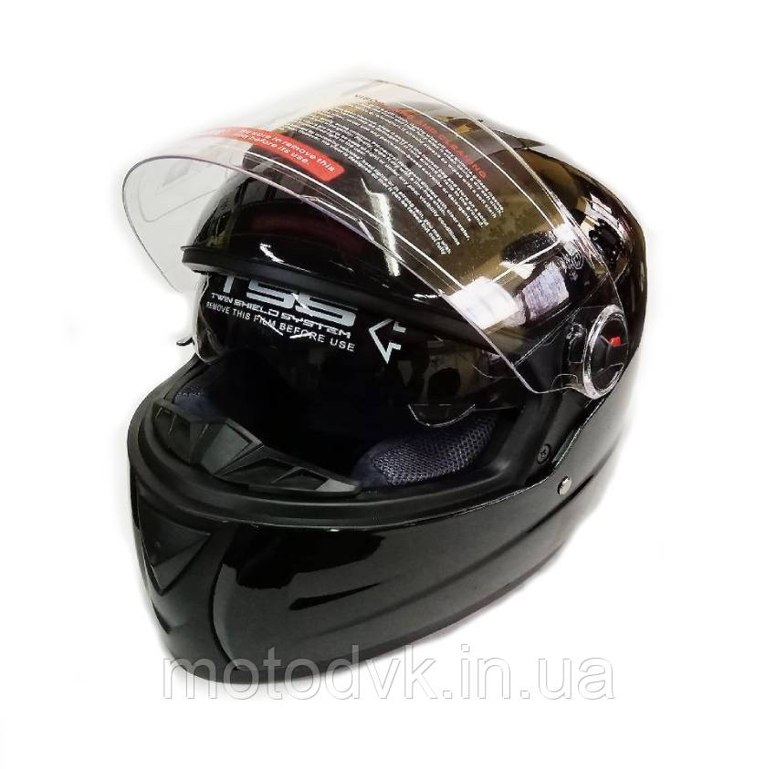 Мотошолом інтеграл з окулярами BLD М-61 чорний, розмір M