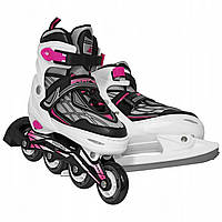 Роликові ковзани SportVida 4 в 1 SV-LG0063 Size 39-42 Black/White/Pink