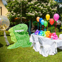 Развлекательная подвесная Пината Динозавр для детских праздников, зеленый