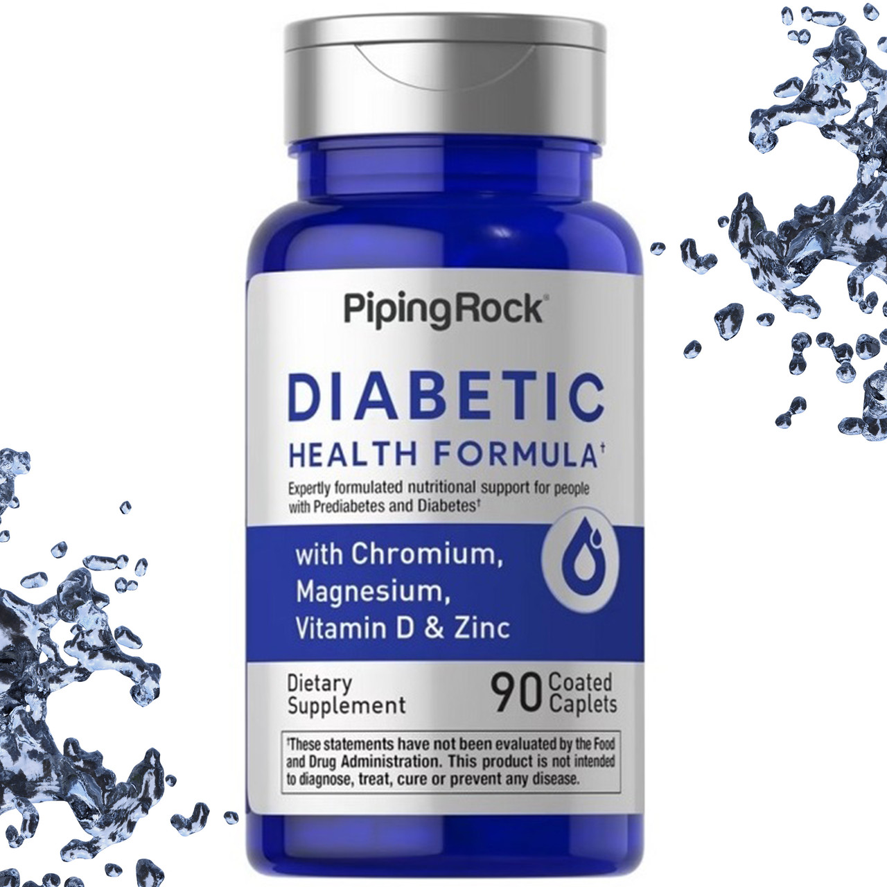 При діабеті Piping Rock Diabetic Formula (Діабетична формула, Діабет) 90 таблеток, фото 1