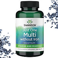 Комплекс Swanson Just One Complete Multi without Iron (Без Заліза) 130 таблеток