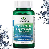 Для простати Swanson Men's Multi plus Prostate Support with Iron (з Залізом) 90 таблеток