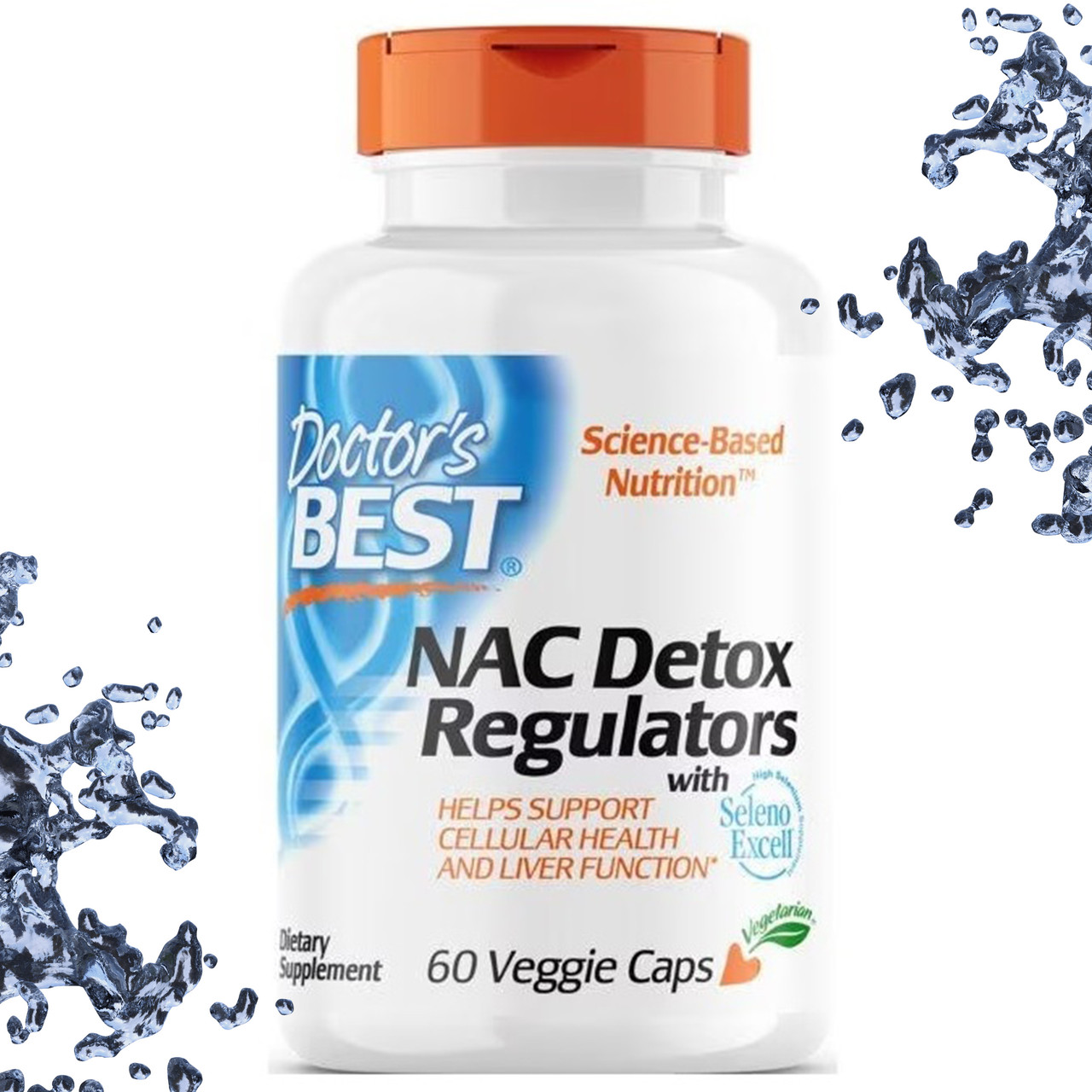 Отхаркивающее, для печени Doctor's Best NAC Detox Regulators with Seleno Excell 60 вегетарианских капсул - фото 1 - id-p1836968171