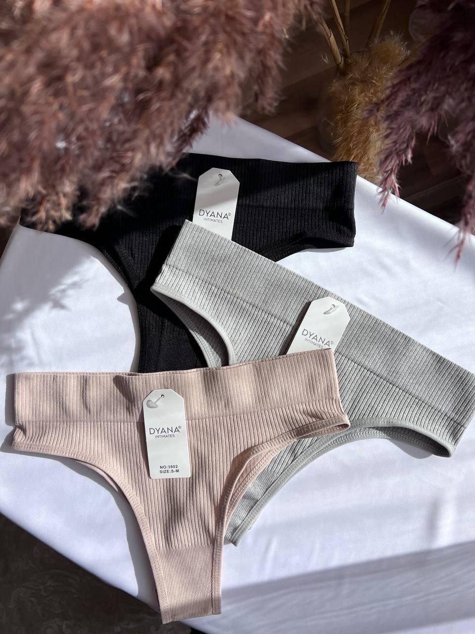 Купить Набор Женских Трусов Женские Бразилианы 3 Цвета Черные Серые И ...