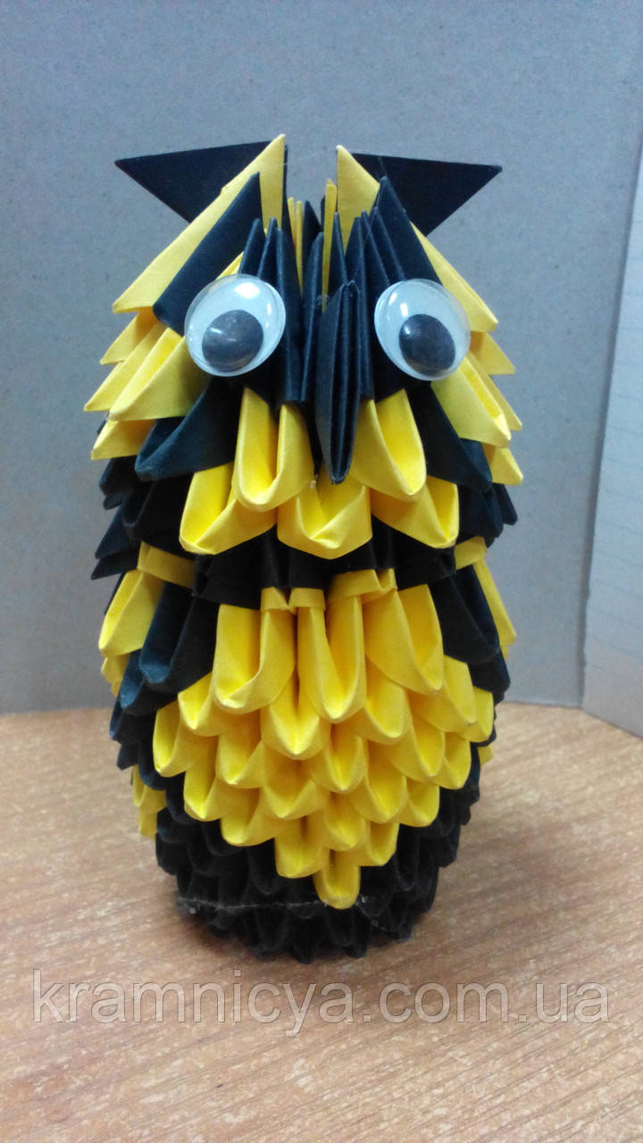 Модульное оригами Бабочка (красно-желтая) - фото 7 - id-p312421624