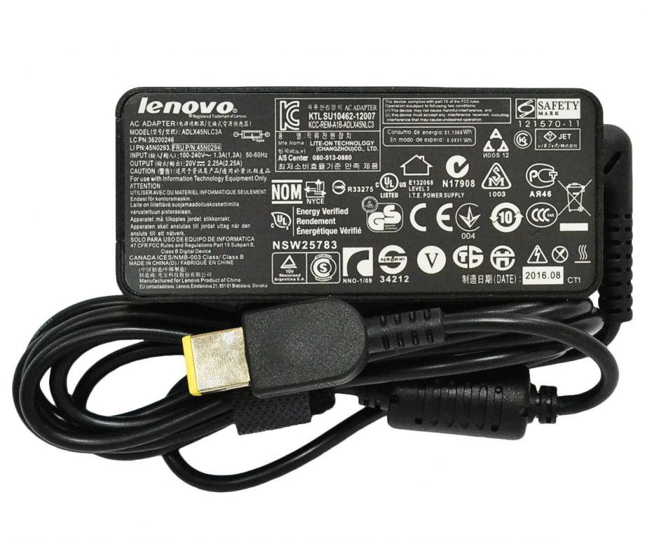 Блок живлення Lenovo ( 20V 2,25A 45W) Square tip with pin original "Б/У"