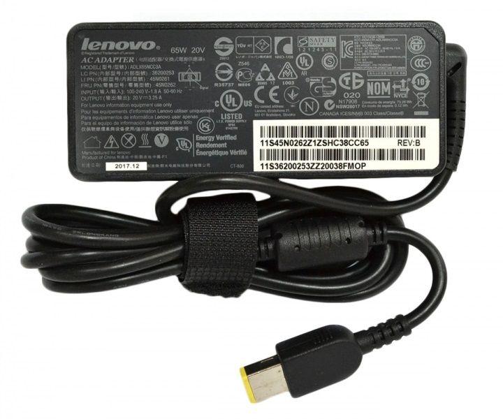 Блок живлення Lenovo ( 20V 3,25A 65W) Square tip with pin original "Б/У"