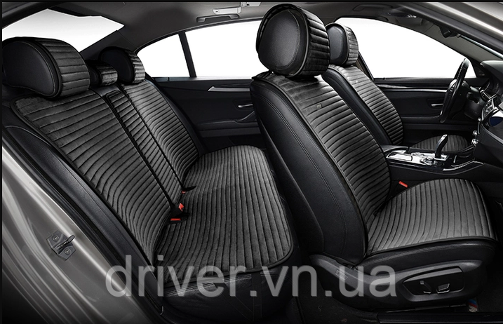 Накидки премиум качества на передние сиденья авто, 2 шт Черные Barc - фото 4 - id-p1837074515