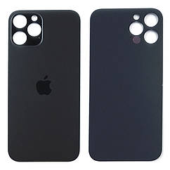 Задня кришка Apple iPhone 12 Pro Max (чорна оригінал Китай з великим отвором)