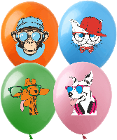 Повітряні кулі "Звірятка" група-11, 12" (100 штук) ТМ Show