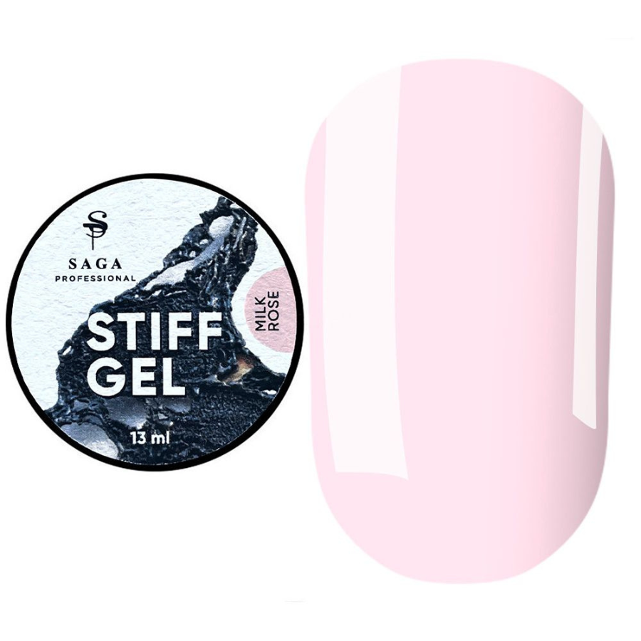 Гель желе для нарощування SAGA Jelly STIFF gel MILK ROSE №03, 13мл