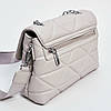 Сумка Жіноча з монетницею M&JJ пудрово-сірий 23*26*18*9 см 4026, фото 3