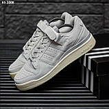 Чоловічі кросівки Adidas Forum low Gray, фото 3