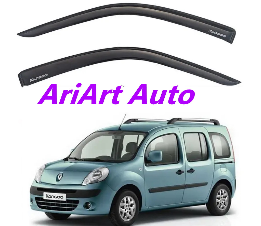 Дефлектори бічних вікон Renault Kangoo I 1997-2008 (скотч) AV-Tuning вітровики на двері автомобіля