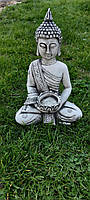 Садова фігура, статуетка Будда для декору саду виготовлена ​​з цементу, ручної роботи 31 см