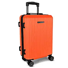 Велика валіза пластикова Swissbrand Riga 103 л Neon Orange