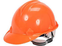Каска для захисту голови VOREL оранжева з матеріалу HDPE VR-74171