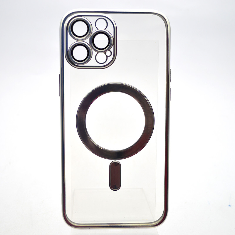 Чохол накладка з MagSafe Stylish Case для Apple iPhone 12 Pro Max Silver, фото 1