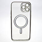 Чохол накладка з MagSafe Stylish Case для Apple iPhone 12 Pro Max Silver, фото 5