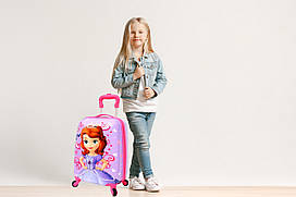 Дитяча валіза на 4 коліщатках Принцеса Софія 25 літра, колір рожевий