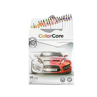 Карандаши MARCO Color Core №3130-36СВ-А. * Авто *, набор 36 цветов ( в белом корпусе )