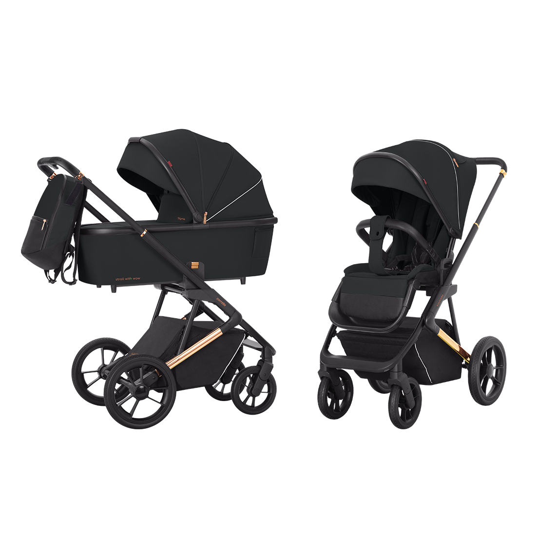 Коляска універсальна 2в1 CARRELLO Sigma CRL-6509, Obsidian Black