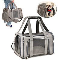 Складная сумка-переноска для собак и кошек (44х28х28см), D-10 / Лежанка тканевая для животных