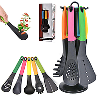 Набор кухонных принадлежностей Kitchen Cutlery Sets 6 предметов на подставке / Кухонные приборы для готовки